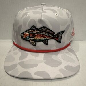Southern String Hat Co Men's Fish Patch Rope Hat Snapback Cap Camo NEW
